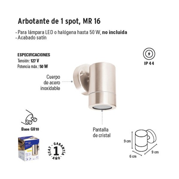 Compra En Linea Arbotante De Spot Mr Volteck En Construactivo