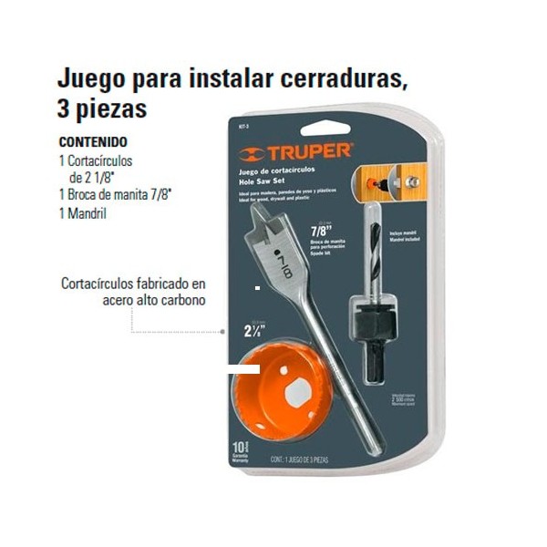 Compra En Linea Juego Para Instalar Cerraduras Piezas Truper En