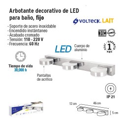 Arbotante Decorativo de LED para Baño Fijo FOSET