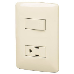 Placas con Contacto e Interruptor Sencillo VOLTECK