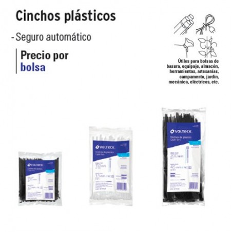Cincho Plastico Tension 40 lb VOLTECK