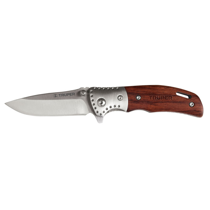 Navaja Abatible 3-1/2" Mango De Madera TRUPER