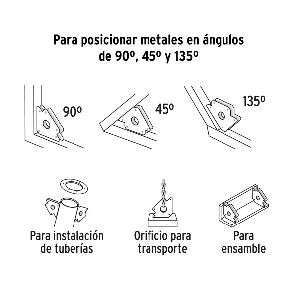 Escuadra Magnética PRETUL