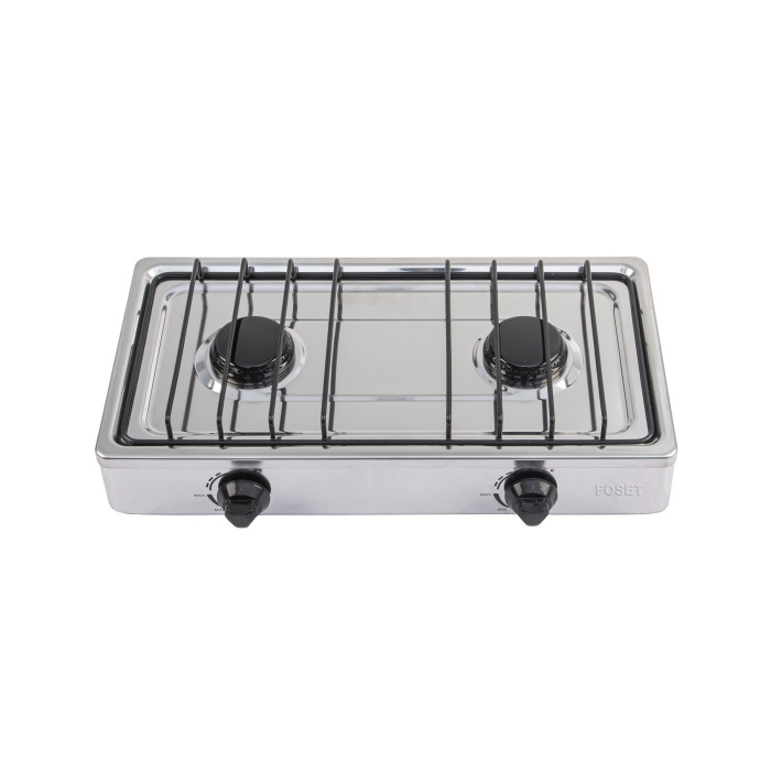 Parrilla De Gas De Sobreponer 2 Quemadores, Inox, FOSET