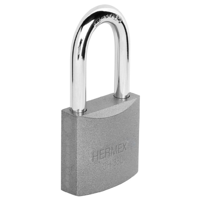 Candado De Hierro 38 mm Gancho Largo HERMEX
