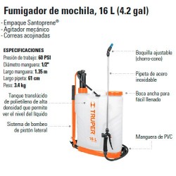 Fumigador de Mochila 16 L (4.2 gal) TRUPER