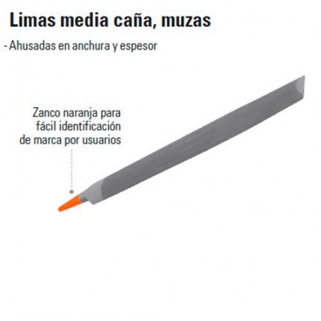 Lima Media Caña Muzas TRUPER