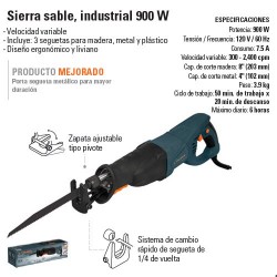 Sierra sable 900 W velocidad variable, industrial, Truper, Sierras Sable,  17269