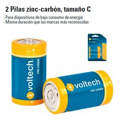 2 Pilas Zinc-Carbon Tamaño D