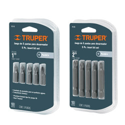 Puntas para Desarmador Pozidriv Juego de 5 Piezas TRUPER